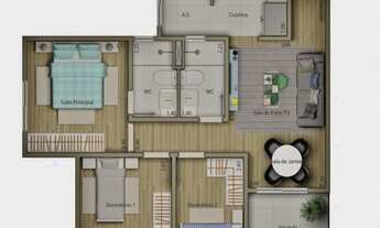 Imagem 4: Apartamento de 02 Dormitórios de 58 m² Residencial Mariana Maria - Salto SP