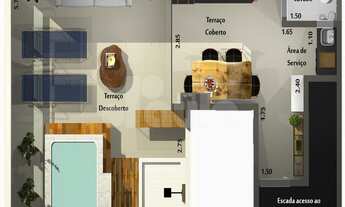 Imagem 2: Cobertura de 100m² à venda em Santo André-SP, bairro Campestre: 2 quartos, 1 suíte, sala