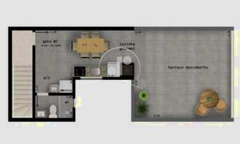 Imagem 2: Cobertura a venda com 100m², 2 dormitórios, 1 suíte, 3 banheiros, 2 vagas, na Vila Curuçá