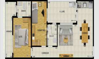 Imagem 7: Apartamento à venda na Vila Alzira, Santo André-SP: 2 quartos, 1 suíte, 1 sala, 2 banheiro