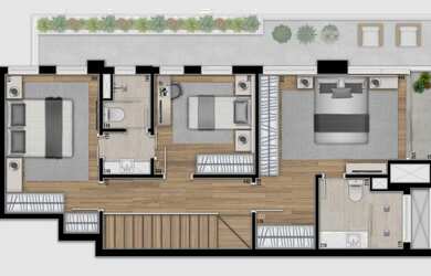 Imagem 3: Cobertura Duplex 3 suítes com 172m² à venda no Bigorrilho, Curitiba/PR