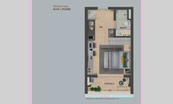 Imagem 4: Apartamento à venda em Vila Clementino, São Paulo-SP: 1 quarto, 30m²