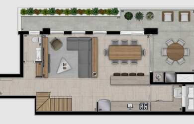 Imagem 2: Cobertura Duplex 3 suítes com 172m² à venda no Bigorrilho, Curitiba/PR