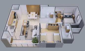 Imagem 7: QS 05 Rua 300 Águas Claras LUMI TOWER 2 quartos 59,86m² 1 Vaga Lazer Na Planta