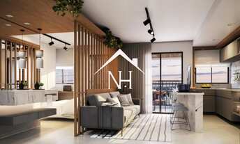 Imagem 4: Studio de 40m com 1 dormitório e varanda,1 vaga, coworking, tomada para bicicleta e carro