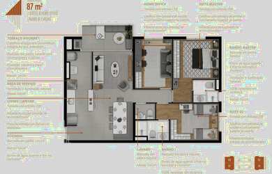 Imagem 4: RR9018 Apartamento 87m² CONDOMINÍO DUQ CENTRAL HOUSES - OPORTUNIDADE - 2 Dorms 2 Vagas - B