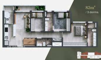 Imagem 5: RR7838 Apartamento 82m² CONDOMÍNIO BOSQUE ALPHAGRAN - OPORTUNIDADE - 2 Suítes 2 Vagas - Ba