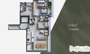 Imagem 5: RR7840 Apartamento 118m² CONDOMÍNIO BOSQUE ALPHAGRAN - OPORTUNIDADE - 3 Suítes 3 Vagas - B