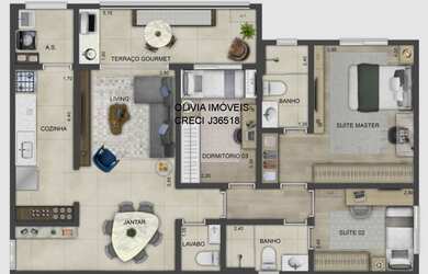 Imagem 15: Apartamento a venda com 87mts, 3 dormitórios, 1 suíte, terraço gourmet, 2 vagas no Butantã