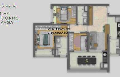 Imagem 7: Apartamento a venda com 82mts, 3 dormitórios, 1 suíte, terraço gourmet, 1 vaga na Vila Cle