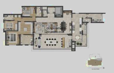 Imagem 6: Imóvel de luxo em Pinheiros: Apartamento de 4 suítes com 217m² e 3 vagas de garagem em São