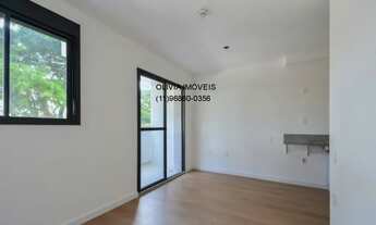 Imagem 6: Studio residencial com 27m² de área útil, ambientes integrados, com piso laminado em Moema