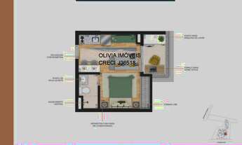 Imagem 6: Apartamento à venda em São Paulo - SP, Vila Buarque: 1 quarto, 1 banheiro, 27,75 m² de áre