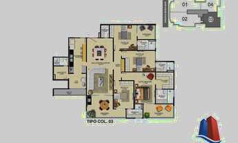 Imagem 7: Spazio Azuli contam com três a quatro suítes