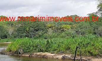 Imagem 2: Área com 2 hectares (20.000 m²), com 90 metros de testada para o Rio de Contas. Itacaré/BA