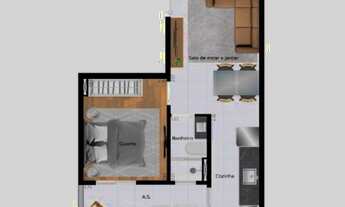 Imagem 4: Apartamento com 2 dormitórios à venda, 37 m² por R$ 210.000,00 - Vila Paranaguá - São Paul