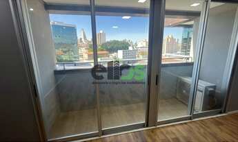 Imagem 4: Sala comercial ampla, com sacadas, ar condicionado, banheiro, 46,21m² para locação por R$4