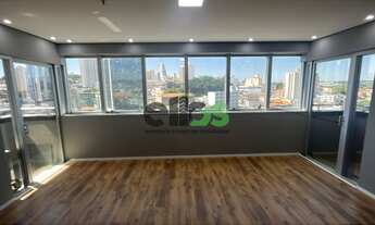 Imagem 3: Sala comercial com cozinha planejada, 02 sacadas, ar condicionado, 48,27m² para locação po