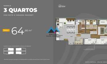 Imagem 7: Apartamentos de 3 quartos (Tipo e Garden) com suíte, varanda e vaga de garagem, à venda no