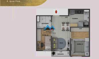 Imagem 5: Apartamentos de 2 quartos (Tipo), à venda no Condomínio QUINTA DO BISPO, no Rio Comprido