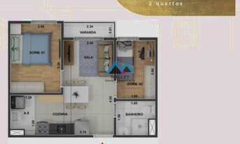 Imagem 4: Apartamentos de 2 quartos (Tipo), à venda no Condomínio QUINTA DO BISPO, no Rio Comprido