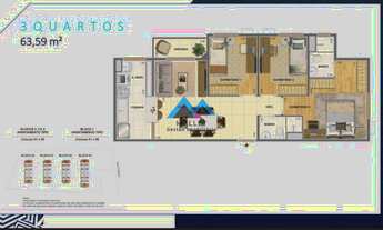 Imagem 7: Apartamentos de 3 quartos, sendo 1 suíte, 63,59 m², à venda no Condomínio TRENDY CACHAMBI