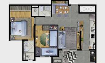 Imagem 3: Apartamento à venda em Atibaia-SP, Bairro Caetetuba: 2 quartos, 1 suíte, 1 sala, 2 banheir