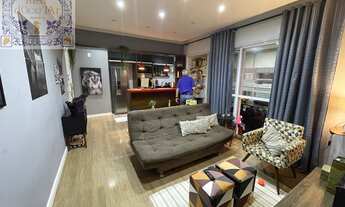 Imagem 2: Apartamento à venda na Ponta da Praia, Santos-SP: 2 quartos, sala com varanda gourmet, chu