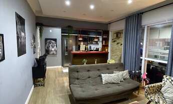 Imagem 4: Apartamento à venda na Ponta da Praia, Santos-SP: 2 quartos, sala com varanda gourmet, chu