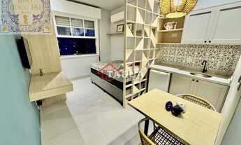 Imagem 2: Venda Apartamento Santos SP - mAr dOce lAr kitnet beira-mar na já mobiliado na ponta da pr