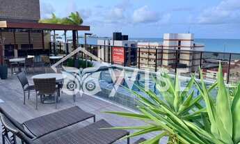 Imagem 4: Flat de 16m² à venda, 180m da praia, posição leste, com vista mar, em Manaíra - JP