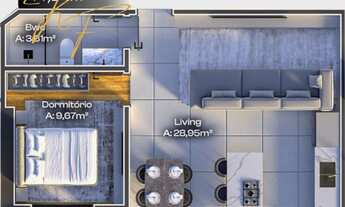 Imagem 3: Apartamento à venda em Itapema-SC, Meia Praia: 1 quarto, 1 suíte, 1 vaga, 0,71m² área. Ven