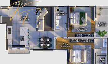 Imagem 6: Apartamento à venda em Itapema-SC, Meia Praia: 1 quarto, 1 suíte, 1 vaga, 0,71m² área. Ven