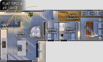 Imagem 4: Apartamento à venda em Itapema-SC, Meia Praia: 1 quarto, 1 suíte, 1 vaga, 0,71m² área. Ven