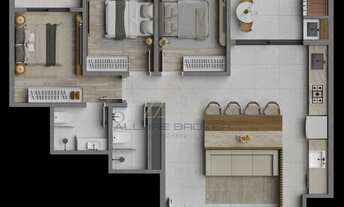 Imagem 7: APARTAMENTOS NO CENTRO DE BALNEARIO PIÇARRAS, CONTANDO 1 SUITE + 1 DORMITORIO OU 1 SUITE