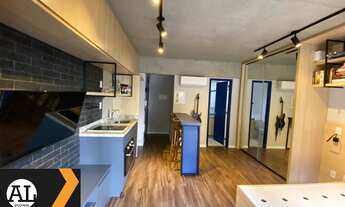 Imagem 5: Studio à venda todo mobiliado com sacada . Área privativa de 30,55 m2 academia, lavanderia