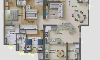 Imagem 3: Apartamento a venda no Residencial Mistral Norte Sul Patriani com 3 suites