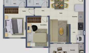 Imagem 2: APARTAMENTO COM 57.41 m² - FORTE - PRAIA GRANDE SP