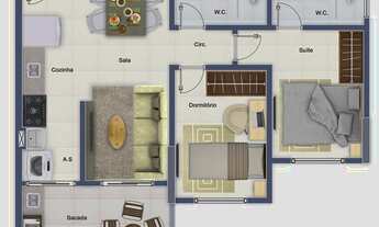 Imagem 2: APARTAMENTO COM 57.41 m² - FORTE - PRAIA GRANDE SP