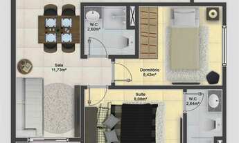 Imagem 7: APARTAMENTO COM 53.45 m² - GUILHERMINA - PRAIA GRANDE SP