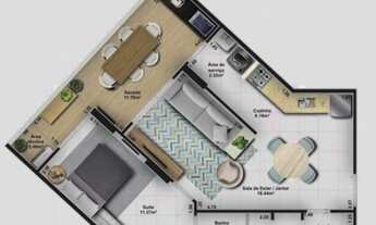 Imagem 2: APARTAMENTO COM 59.91 m² - GUILHERMINA - PRAIA GRANDE SP