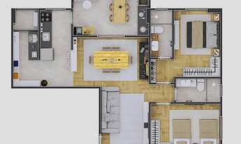 Imagem 3: APARTAMENTO COM 72.9 m² - FORTE - PRAIA GRANDE SP