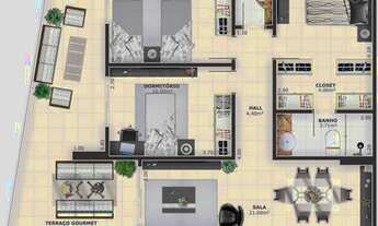 Imagem 2: APARTAMENTO COM 139.54 m² - GUILHERMINA - PRAIA GRANDE SP