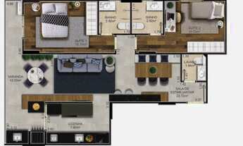 Imagem 2: APARTAMENTO COM 83.47 m² - FORTE - PRAIA GRANDE SP