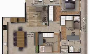 Imagem 6: APARTAMENTO COM 107.25 m² - FORTE - PRAIA GRANDE SP