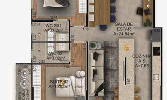 Imagem 5: APARTAMENTO COM 87.61 m² - FORTE - PRAIA GRANDE SP