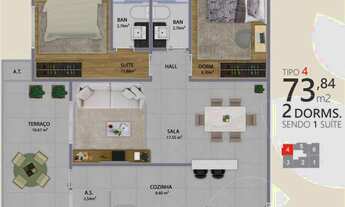 Imagem 6: APARTAMENTO COM 73.84 m² - FORTE - PRAIA GRANDE SP