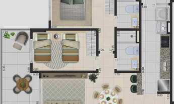 Imagem 2: APARTAMENTO COM 81.29 m² - AVIAÇÃO - PRAIA GRANDE SP