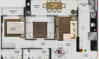 Imagem: APARTAMENTO COM 76 m² - TUPI - PRAIA GRANDE