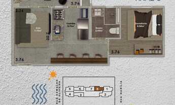 Imagem 6: APARTAMENTO COM 38 m² - BOQUEIRAO - PRAIA GRANDE SP